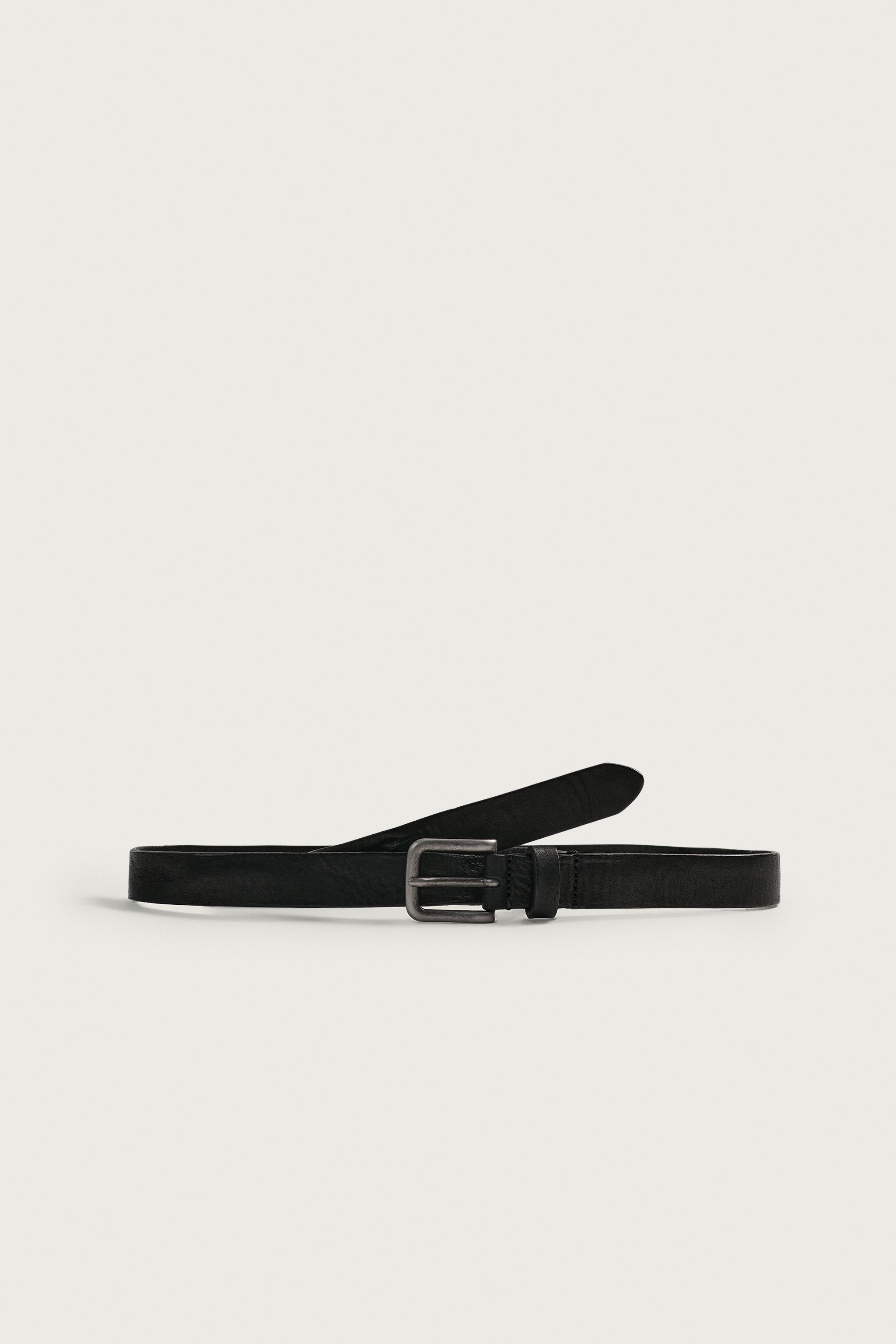 AARON LEVINE X ZARA VINTAGE-EFFECT LEATHER BELT